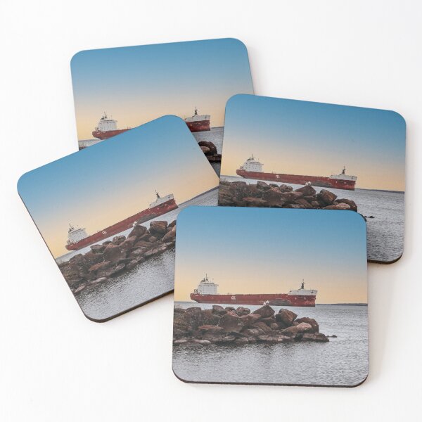 Item preview, Lake Superior Ship and Gulls designed and sold by HeuringGallery.