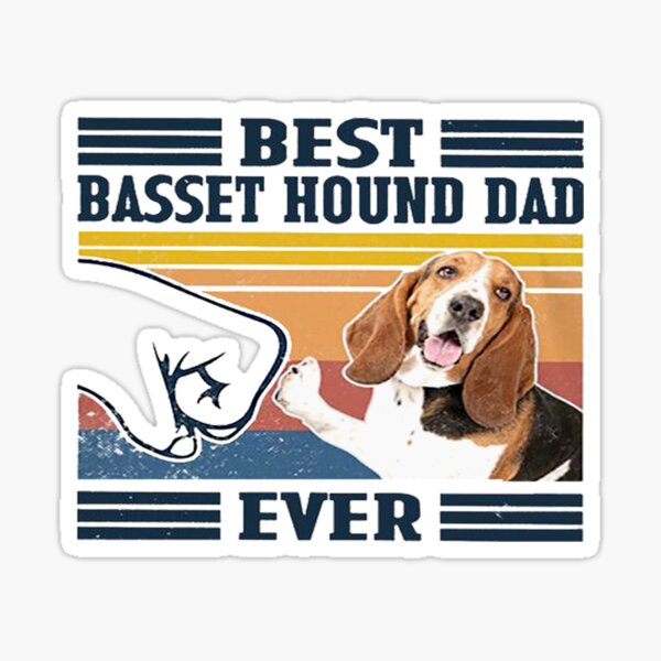 Basset Hound Dad Dog Father Cute Pet Animal Gift Sticker