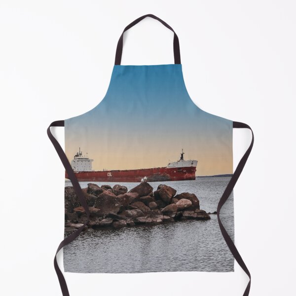 Item preview, Lake Superior Ship and Gulls designed and sold by HeuringGallery.