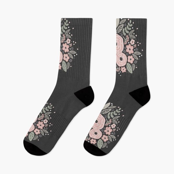 Item preview, pastel pink bouquet on dark background designed and sold by demonique.