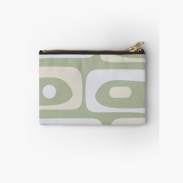 Item preview, Mid Century Modern Piquet Abstract Pattern in Sage Green, Almond Beige, and Light Silver Grey designed and sold by kierkegaard.