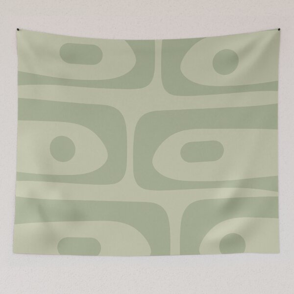 Item preview, Mid Century Modern Piquet Abstract Pattern in Sage Green Tones designed and sold by kierkegaard.