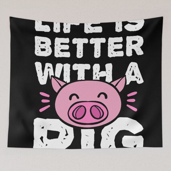 Item preview, Life is better with a pig - Best Gift for pig lovers and famers designed and sold by redblackline.