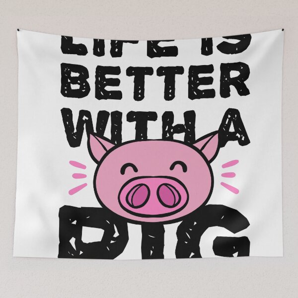 Item preview, Life is better with a pig - Best Gift for pig lovers and famers designed and sold by redblackline.