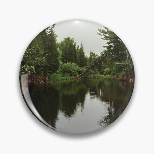 Item preview, North Woods River in a Rain Shower designed and sold by HeuringGallery.