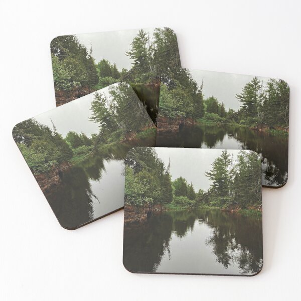 Item preview, North Woods River in a Rain Shower designed and sold by HeuringGallery.