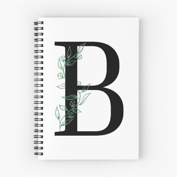 Item preview, B Initial Vine Flower Monogram Decal designed and sold by TrashPandaCreative.