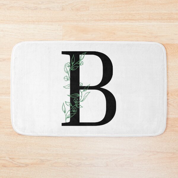 Item preview, B Initial Vine Flower Monogram Decal designed and sold by TrashPandaCreative.