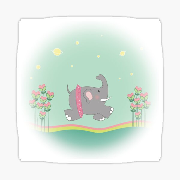 Elephantine vignette Sticker