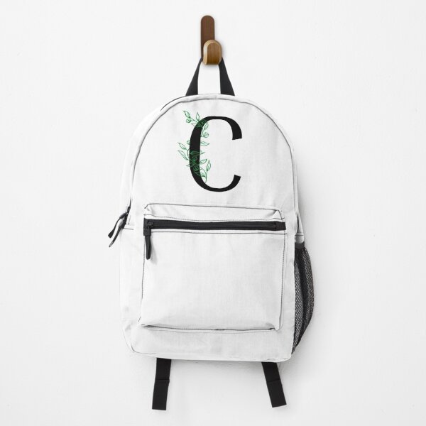 Item preview, C Initial Vine Flower Monogram Decal designed and sold by TrashPandaCreative.
