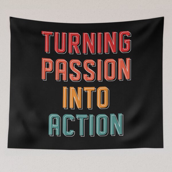 Item preview, Retro Passion Into Action Turning Passion Into Action designed and sold by zpruby.