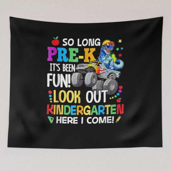 Item preview, So Long Pre K Here I Come Funny Dinosaur Monster Truck designed and sold by zpruby.