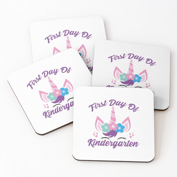 Item preview, Unicorn With Purple Text | First Day of Kindergarten designed and sold by Estrytee.