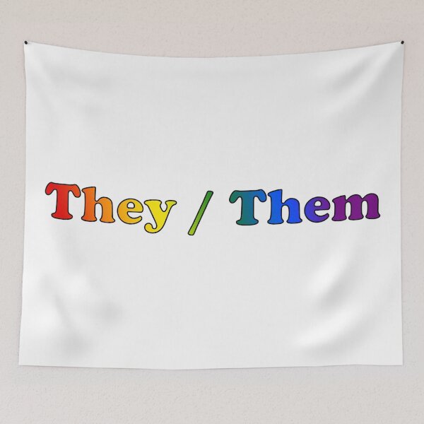 Item preview, They / Them Rainbow designed and sold by CaptinAubs.