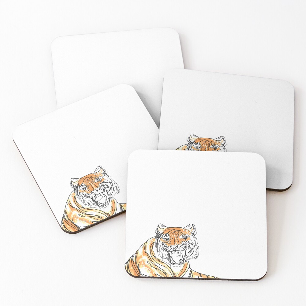 Item preview, Coasters (Set of 4) designed and sold by OneLineArt.