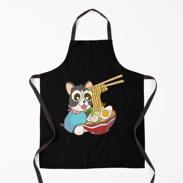 Item preview, THE JAPANESE SHIBA INU PUPPY EATING BOWL OF RAMEN designed and sold by Warenae.