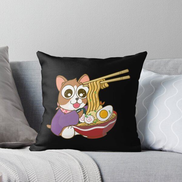 Item preview, THE CUTE SHIBA INU PUPPY EATING BOWL OF RAMEN designed and sold by Warenae.