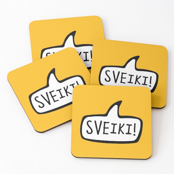 Item preview, Latvian Lithuanian Sveiki! Greeting Hello Speech Bubble  designed and sold by Celticana.