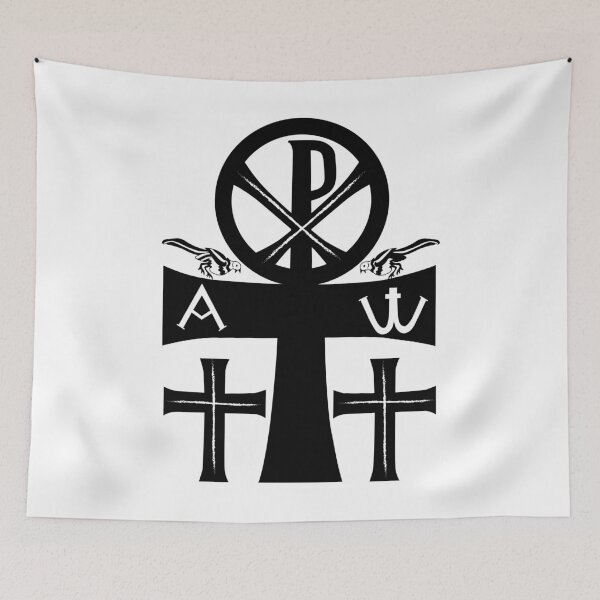 Item preview, Black Chrism. XP is the early Christian sign.I am Alfa and Omega. designed and sold by Marinakutukova.