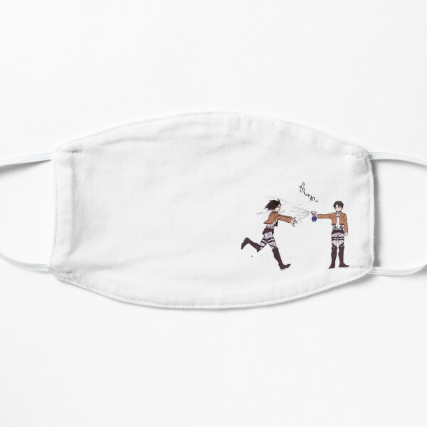 Levi and Hange attack on Titan design Flat Mask