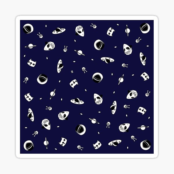 blue space Sticker