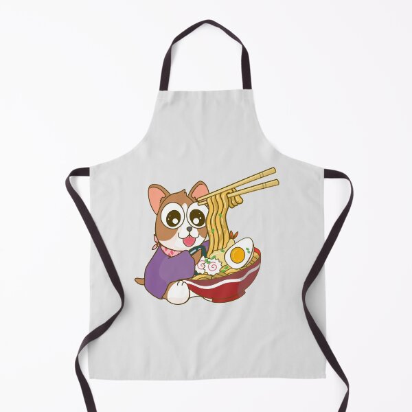 Item preview, THE CUTE SHIBA INU PUPPY EATING BOWL OF RAMEN designed and sold by Warenae.