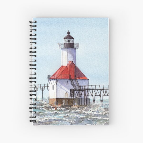North Pier Lighthouse St. Joseph Michigan Spiral Notebook