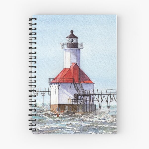 Item preview, North Pier Lighthouse St. Joseph Michigan designed and sold by sacreartbykaren.