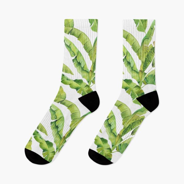 Item preview, Watercolor banana leaves tropical pattern designed and sold by AnjeseAnna.