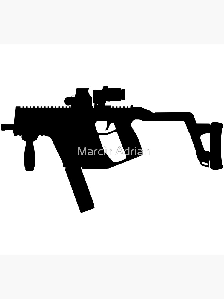 Discover USA United States Army KRISS Vector CRB Gen II Submachine gun caliber carbine United States Marine Corps and United States Armed Forces - Police fully automatic machine gun KRISS Vector SMG Carbine Premium Matte Vertical Poster
