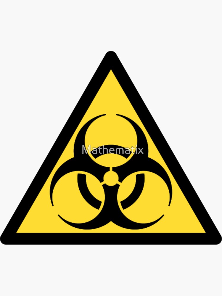 Biohazard Pictogram Sticker For Sale By Mathematix Redbubble