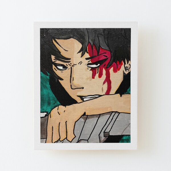 Anime Character Wood Mounted Print