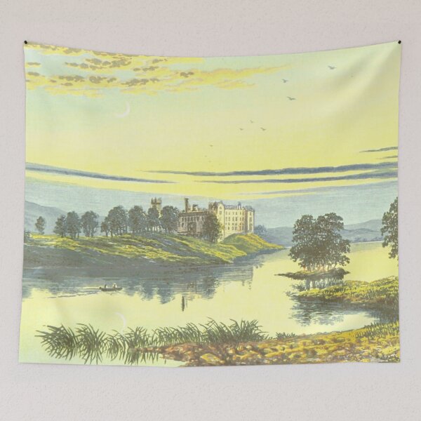 Item preview, Vintage Illustration of Linlithgow Palace and Loch, Scotland designed and sold by yourscotland.