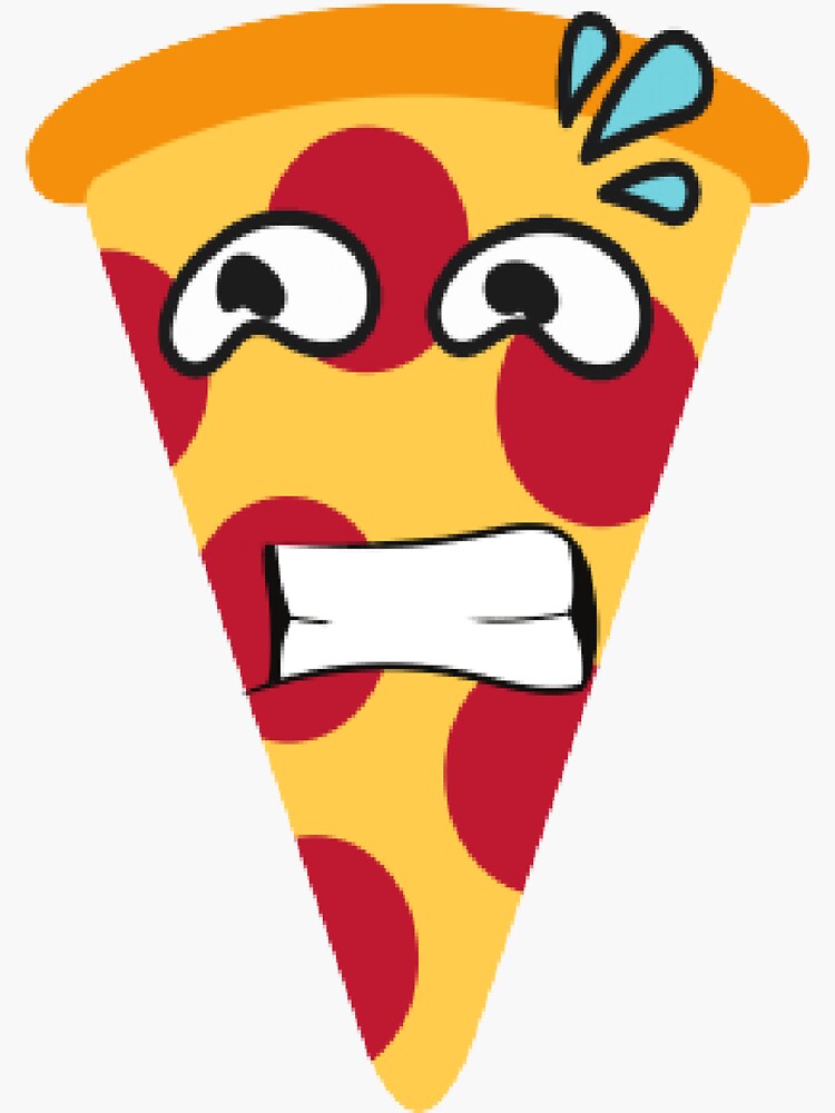 "nervous funny pizza face" Sticker by Menddyy Redbubble