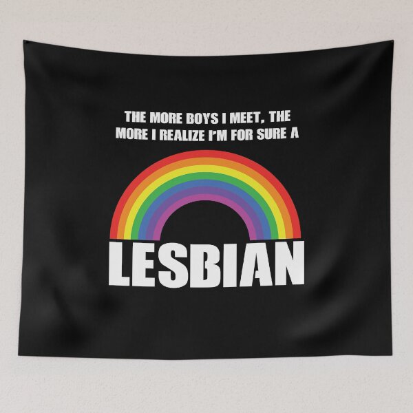 Item preview, The more Boys I meet LGBT equality Rainbow Lesbian  designed and sold by Rzelemenz.