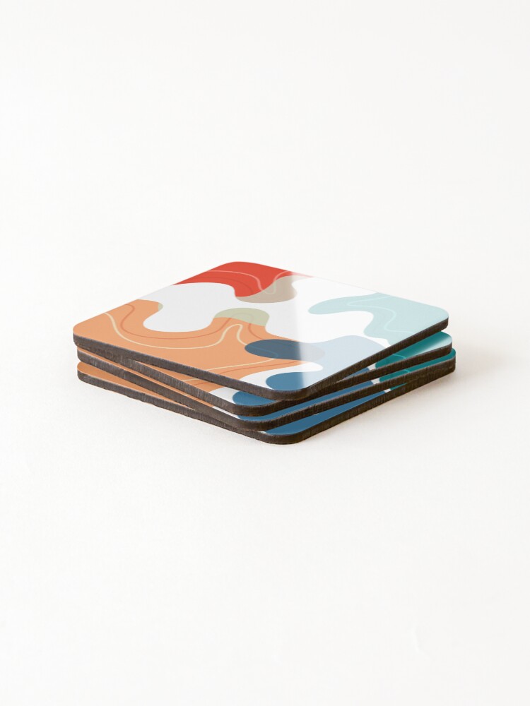 Thumbnail 4 of 5, Coasters (Set of 4), Abstract pattern  designed and sold by Msdesigns28.