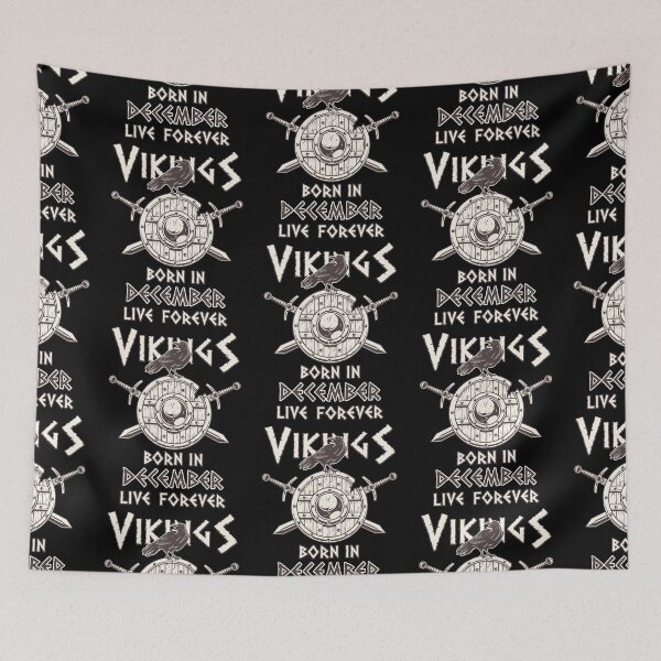 Item preview, Vikings Born In DECEMBER Live Forever designed and sold by anziehend.