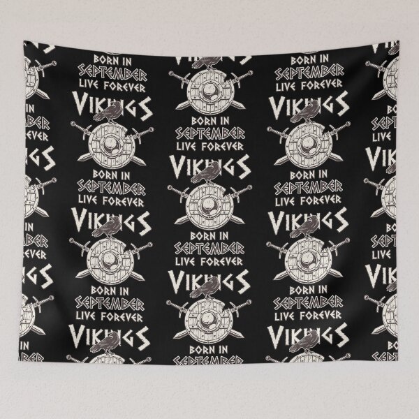 Item preview, Vikings Born In SEPTEMBER Live Forever designed and sold by anziehend.