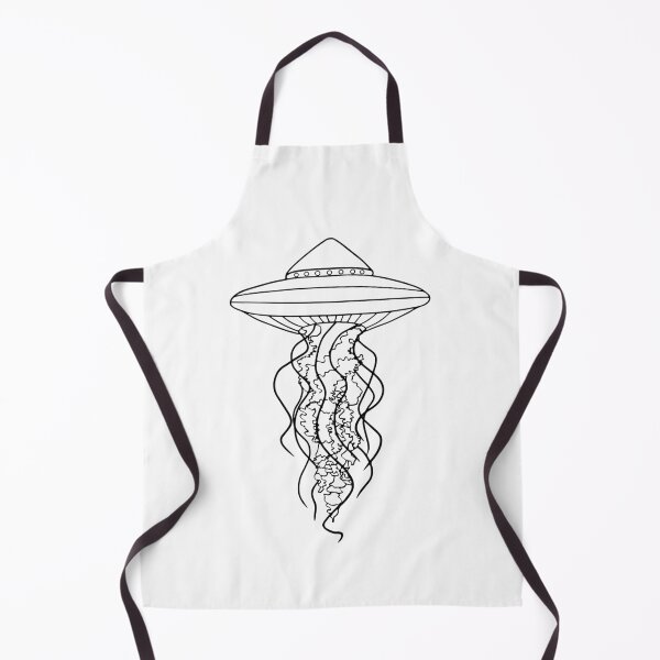 Item preview, UFO Jellyfish Line Drawing designed and sold by Ciara Shortall.