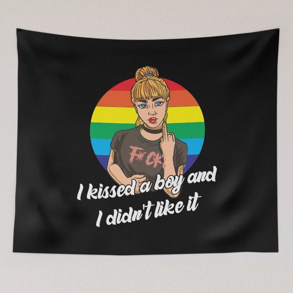 Item preview, I Kissesd a Girl i didnt Liked It LGBT  Rainbow Lesbian  designed and sold by Rzelemenz.