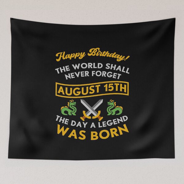 Item preview, August 15th The Day A Legend Was Born Dragons And Swords Design (Light) designed and sold by Graograman.