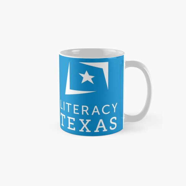 Literacy Texas logo (white, portrait) Classic Mug