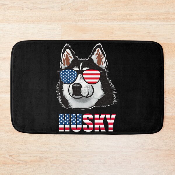 Item preview, Siberian Husky Wearing Sunglasses Red White and Blue Retro Patriotic Vintage American Flag designed and sold by PrettyLittlePic.
