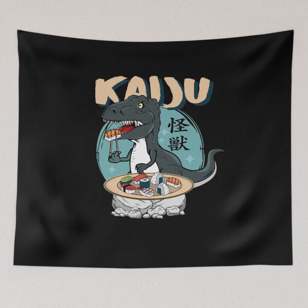 Item preview, Dino Dinosaur T-rex Kaiju Japan Sushi Graphic Design designed and sold by brunsch-print.