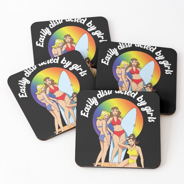 Item preview, Easily Distracted by Girls  LGBT equality Rainbow Lesbian  designed and sold by Rzelemenz.