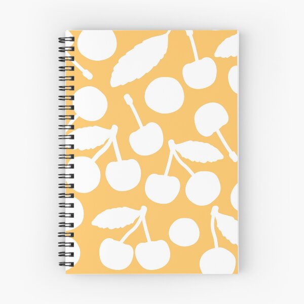 Item preview, Yellow summer seamless pattern. Vector cute cartoon isolated hand drawn white silhouette cherry designed and sold by essskina.
