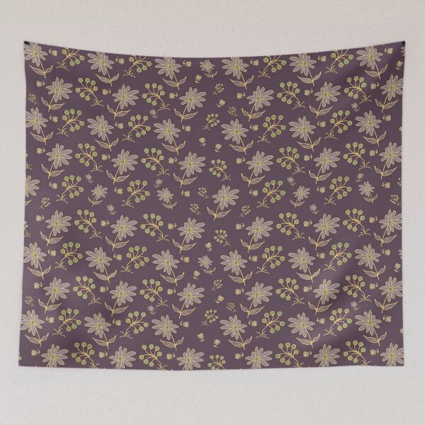Item preview, Muted Purple, Mustard Yellow and Sage Green Floral designed and sold by cozycaroline.