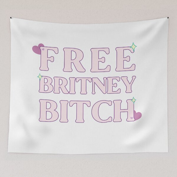 Item preview, Free Britney Bitch Kawaii Pink Hearts Sparkle designed and sold by xenotransplant.