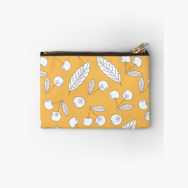 Item preview, Yellow Black white vector outline doodle cartoon seamless pattern of cherry isolated set. Hand drawn design illustration, pencil effect designed and sold by essskina.