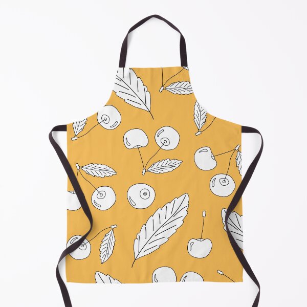 Item preview, Yellow Black white vector outline doodle cartoon seamless pattern of cherry isolated set. Hand drawn design illustration, pencil effect designed and sold by essskina.